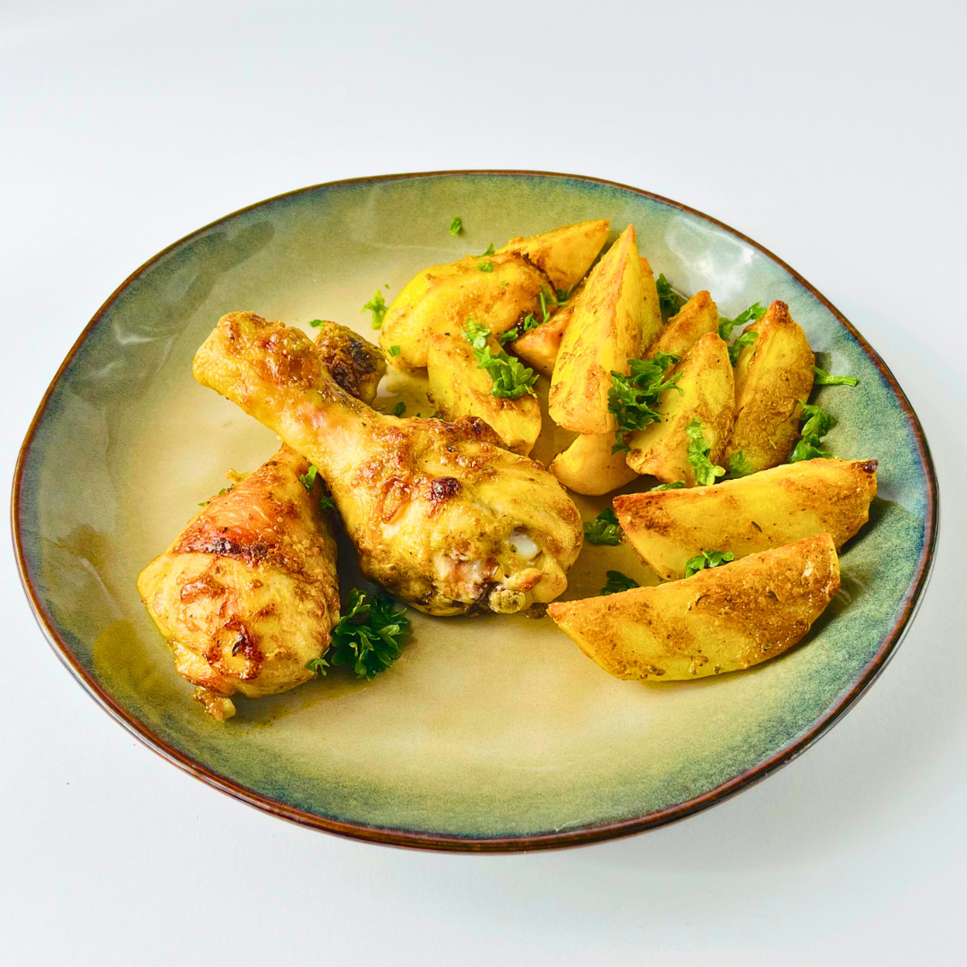 Куриные ножки по-грузински, запечённые в аджике, с картошечкой