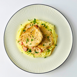 Свиные медальоны с вином в сливках по-тоскански с нежным сливочным пюре