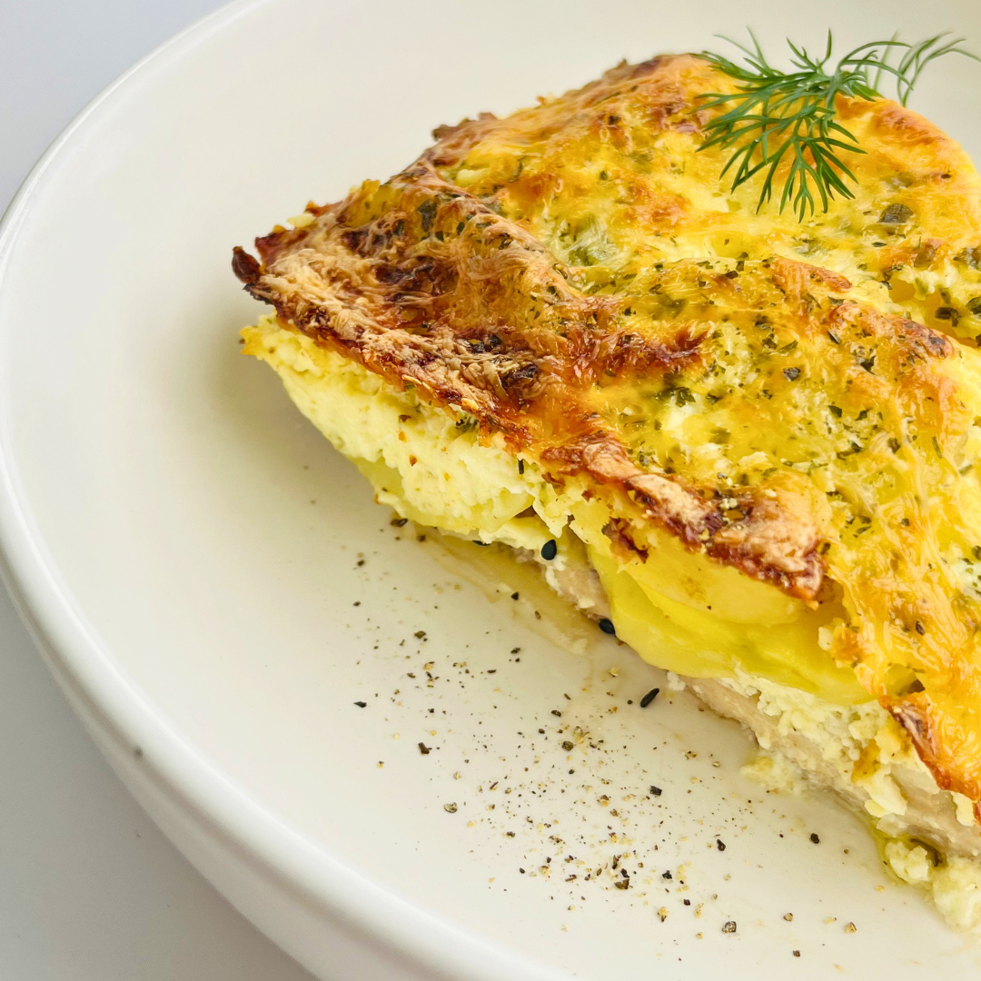 Курица по-генеральски с картофелем и грибами под сливочным соусом