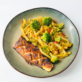 Радужная форель в медово-соевом соусе с овощным ремуладом