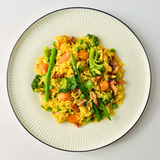 Шри-ланкийский бириани с панчеттой, восточными специями и миксом овощей