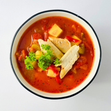 Мађарска рибља чорба Халасле са пастрмком, кромпиром, паприком и парадајзом