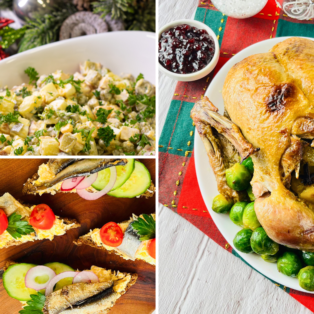 Классический новогодний сет с уткой