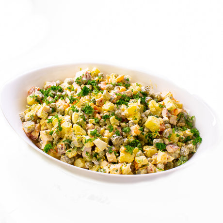 Оливье с копчёной куриной грудкой